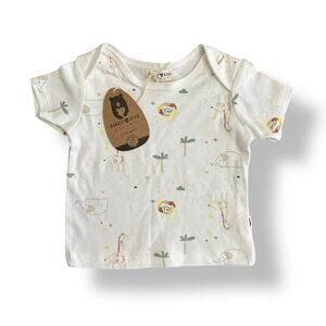 Rabbit Bear NWT Organic Cotton Safari Animal Shirt Babies Size‎ 12M